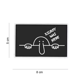 Kilroy was here PVC felvarró - fekete