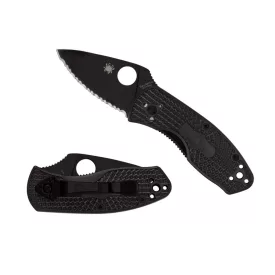 Spyderco Ambitious Lightweight Serrated Fekete zsebkés 