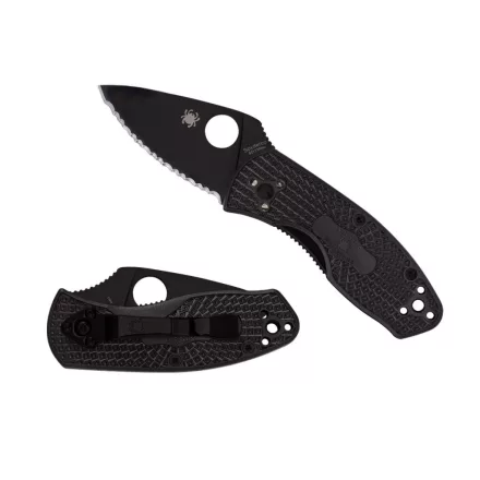 Spyderco Ambitious Lightweight Serrated Fekete zsebkés 