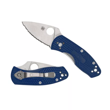 Spyderco Ambitious Lightweight CPM S35VN Serrated zsebkés - FRN Blue 