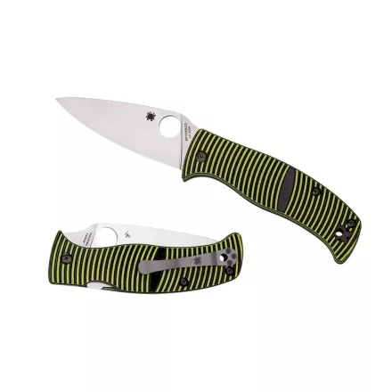 Spyderco Caribbean G-10 Black/Yellow Sheepfoot 