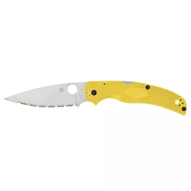 Spyderco Native Chief Salt Yellow Serrated Magnacut