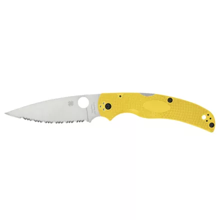 Spyderco Native Chief Salt Yellow Serrated Magnacut