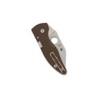 Spyderco MICROJIMBO BROWN G-10 CPM 15V PLAIN