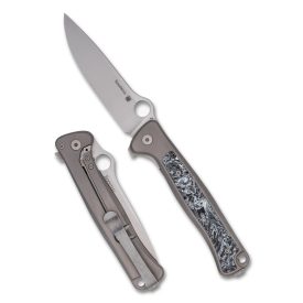 Spyderco SLYM TITANIUM M390 PLAIN zsebkés