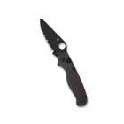 Spyderco Buttonup Carbon Fiber Combo zsebkés - Fekete 