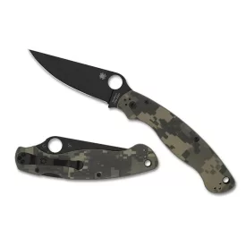 Spyderco Military 2 Camo G-10 Black Blade 