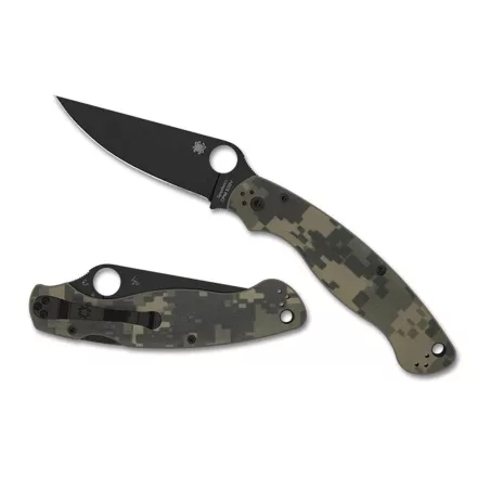 Spyderco Military 2 Camo G-10 Black Blade 