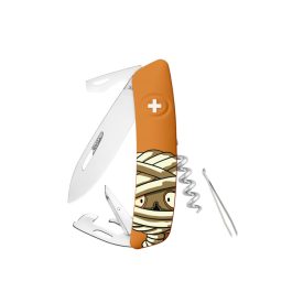   Swiza D03 HALLOWEEN, narancssárga/múmia (KNI.0030.H006)-zsebkés