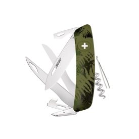   Swiza C07 CAMOUFLAGE SCISSORS, olívazöld/páfrány (KNI.0110.2050)-zsebkés