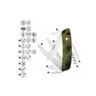 Swiza C07 CAMOUFLAGE SCISSORS, olívazöld/páfrány (KNI.0110.2050)-zsebkés