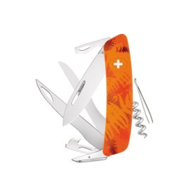   Swiza C07 CAMOUFLAGE SCISSORS, narancssárga/páfrány (KNI.0110.2060)-zsebkés