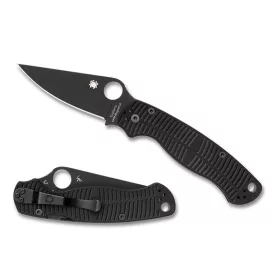   Spyderco Para Military 2 Salt Black G-10 CPM Magnacut Black Blade zsebkés 