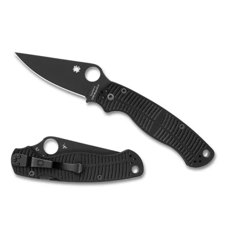 Spyderco Para Military 2 Salt Black G-10 CPM Magnacut Black Blade zsebkés 