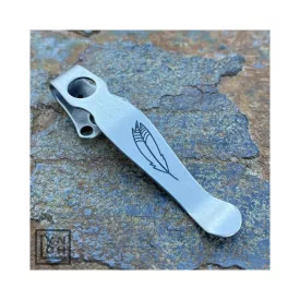   Spyderco Native 5 Standard Clip - Stonewashed "LYNCH logóval "