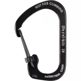 NITE IZE #2 Slidelock karabiner , fekete