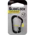 NITE IZE #2 Slidelock karabiner , fekete