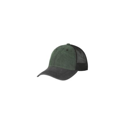 Helikon-Tex Plain Trucker Cap baseball sapka - Washed Cotton - Washed Dark Green / Washed Black