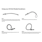DD Soft Shackle Karabiner- 2db/csomag