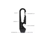NITE IZE DoohicKey karabiner "multiszerszám" - fekete
