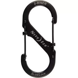 NITE IZE #4 SlideLock karabiner, fekete