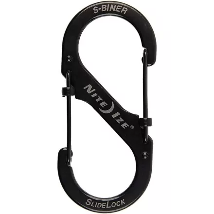 NITE IZE #4 SlideLock karabiner, fekete
