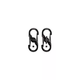 NITE IZE Microlock S Karabiner - Fekete, 2db
