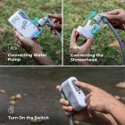 Flextail MAX Shower – Hordozható, újratölthető kültéri zuhany, 3,0L/perc vízáramlással