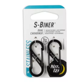 NITE IZE #1 S karabiner ( max 2.2 kg) - 2db, Fekete