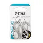 NITE IZE #1 S karabiner ( max 2.2 kg) - 2db Ezüst