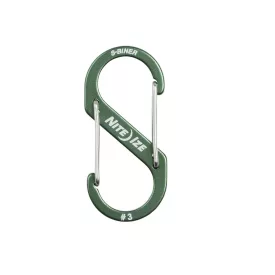   NITE IZE S-Biner alumínium S ( dupla) karabiner #3 - olive zöld
