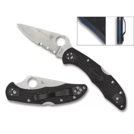 Spyderco Delica 4 Lightweight Thin Blue Line