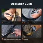 Flextail Tiny Bike Pump Pro – Hordozható elektromos kerékpárpumpa LED kijelzővel, 120 PSI