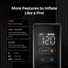 Flextail Tiny Tire Pump ACS – 120 PSI hordozható elektromos kerékpárpumpa LED lámpával