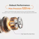 Flextail Tiny Tire Pump ACS – 120 PSI hordozható elektromos kerékpárpumpa LED lámpával