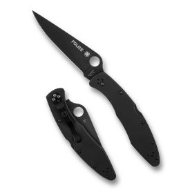 Spyderco Police Black Blade zsebkés 