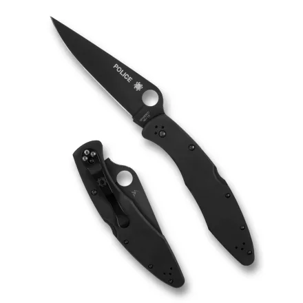 Spyderco Police Black Blade zsebkés 