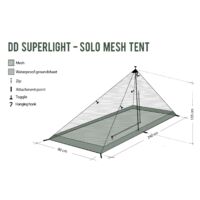 DD SuperLight - Solo Mesh Tent - Olive green
