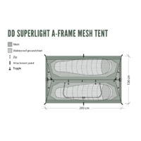 Kép 5/5 - DD SuperLight - A-Frame - Mesh Tent - Olive green