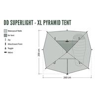 Kép 3/5 - DD SuperLight - XL - Pyramid Tent - Piramis sátor