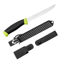 Morakniv® Fishing Comfort Scaler 150 - Stainless Steel - Black / Lime (ID 13870)