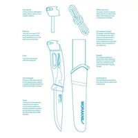 Morakniv  Companion_Stainless Steel_Red_ID 13571