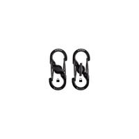 NITE IZE Microlock S Karabiner - Fekete, 2db