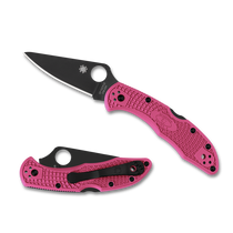 Spyderco Delica 4 FRN Pink Black Blade