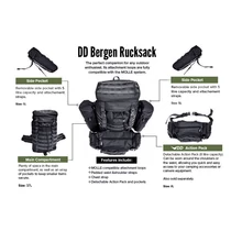 DD Bergen Rucksack hátizsák - Fekete