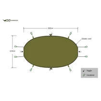DD alátét függőágyhoz - Olive Green