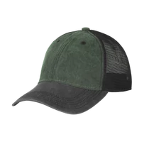 Helikon-Tex Plain Trucker Cap baseball sapka - Washed Cotton - Washed Dark Green / Washed Black C