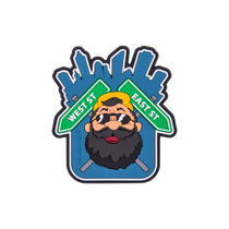 Helikon-Tex &quot;Beardman URBAN&quot; Patch - PVC - Blue