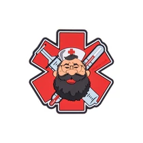 Helikon-Tex  "Beardman MEDIC" Patch - PVC - Red