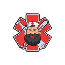 Helikon-Tex &quot;Beardman MEDIC&quot; Patch - PVC - Red
